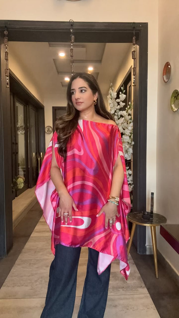 Pink Pucci print inspired Silk top
