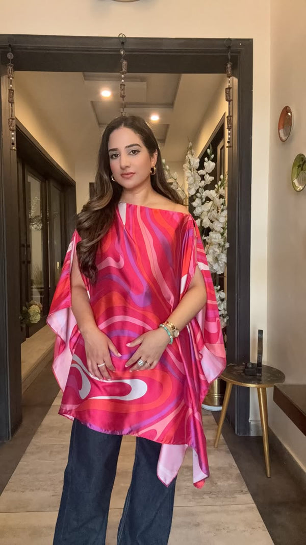 Pink Pucci print inspired Silk top
