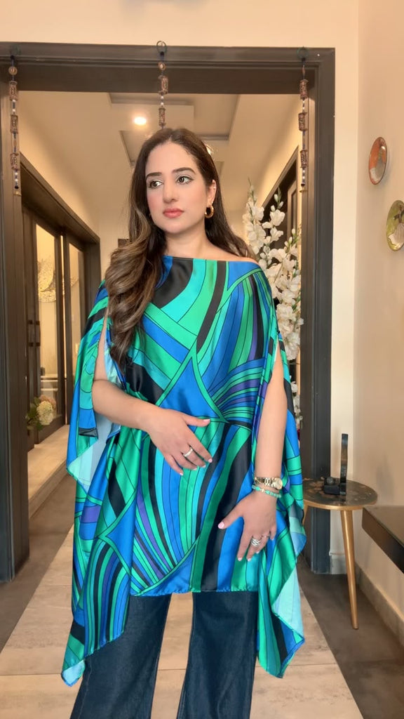 Blue Pucci printed Silk top