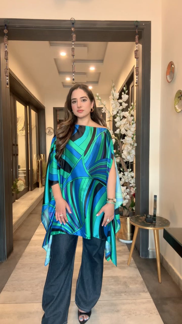 Blue Pucci printed Silk top