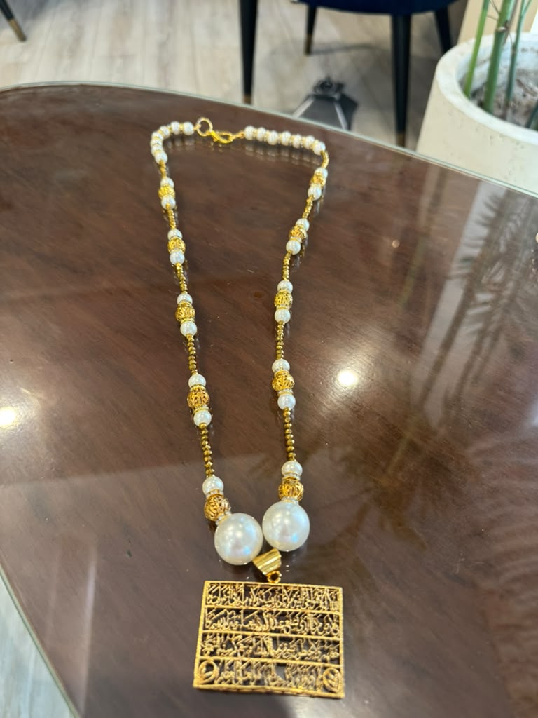 Champagne beaded necklace