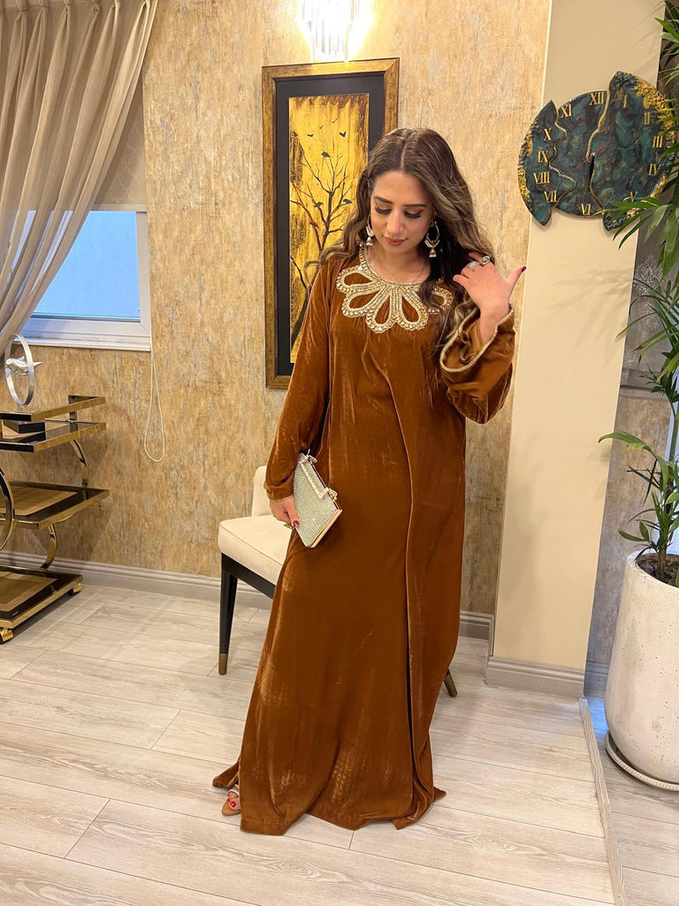 Gold Velvet Kaftan
